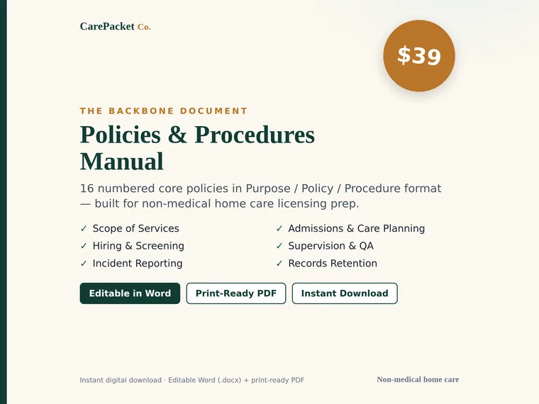 Policies & Procedures Manual preview